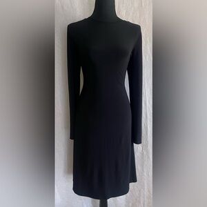 Norma Kamali Black Long-Sleeve Dress